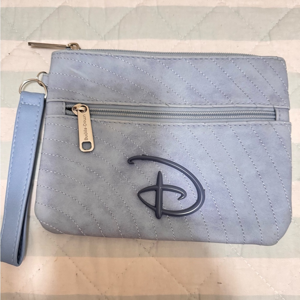 Light Blue Designer Wristlet Clutch
